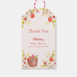 Rusitc Autumn Fall Apple Gardening Baby Shower Gift Tags