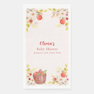 Rusitc Autumn Fall Apple Gardening Baby Shower  Napkin
