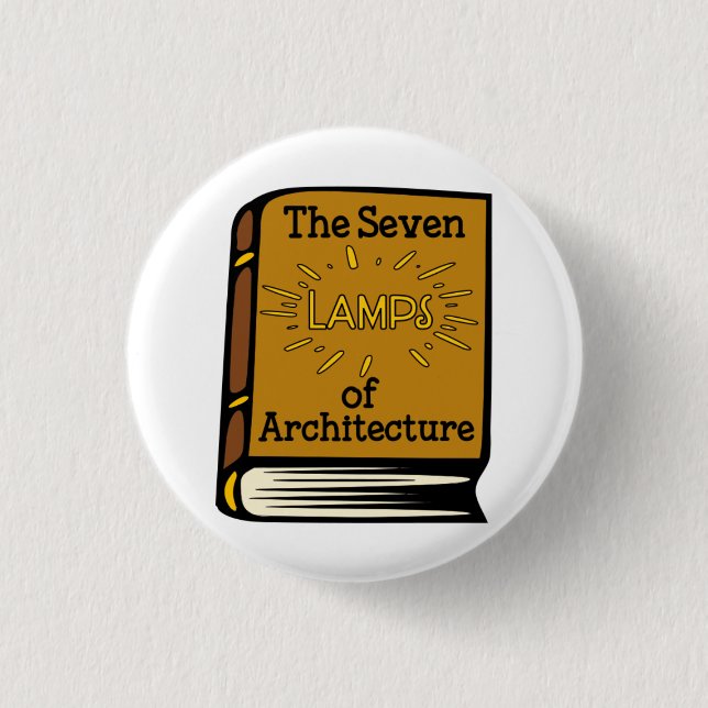 Ruskin The Seven Lamps of Architecture Book Pin (Front)