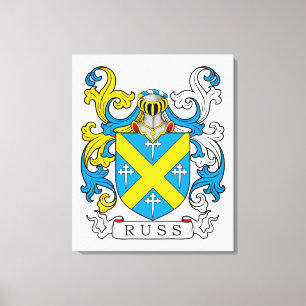 Russ Family Crest Canvas Print