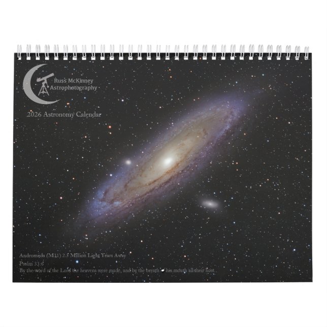 Russ McKinney's 2026 Astrophotography Calendar (Cover)