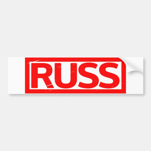 Russ Stamp Bumper Sticker (Front)
