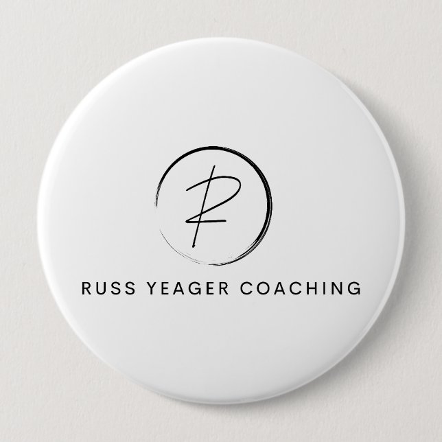 Russ Yeager Coaching Signature Logo 10 Cm Round Badge (Front)