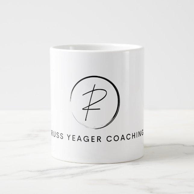 Russ Yeager Coaching Signature Logo Large Coffee Mug (Front)
