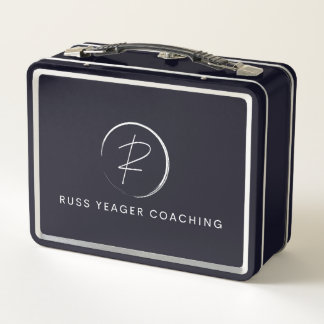 Russ Yeager Coaching Signature Logo Metal Lunch Box