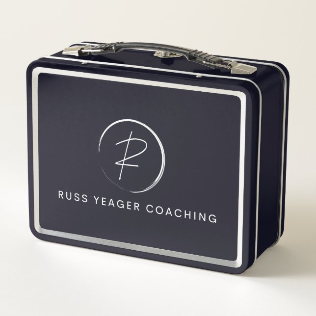 Russ Yeager Coaching Signature Logo Metal Lunch Box (Back)