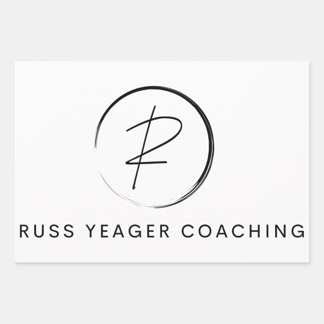 Russ Yeager Coaching Signature Logo Wrapping Paper Sheet (Front)