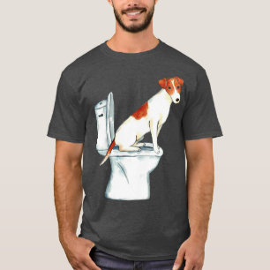 Russel terrier dog toilet 1 T-Shirt