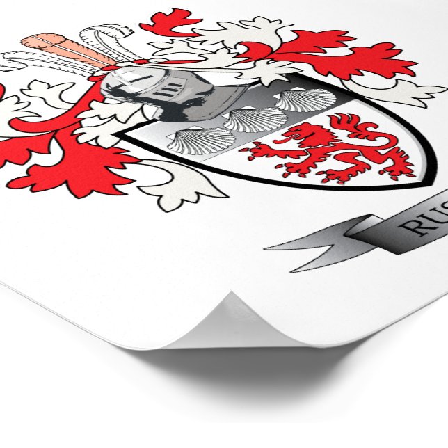 Russell Coat of Arms Poster (Corner)