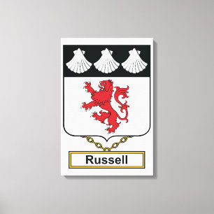 Russell Family Crest Canvas Print