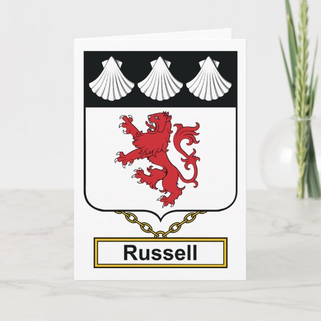 Russell Family Crest Card (Front)