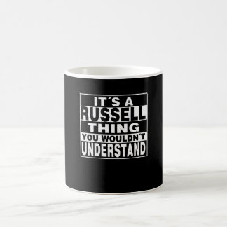 RUSSELL Surname Personalised Gift Coffee Mug