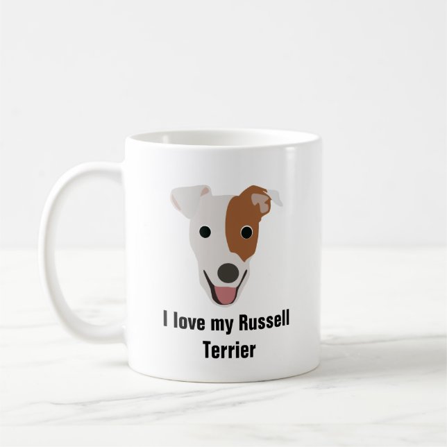 Russell Terrier Dog Coffee Mug - Russell Terrier (Left)