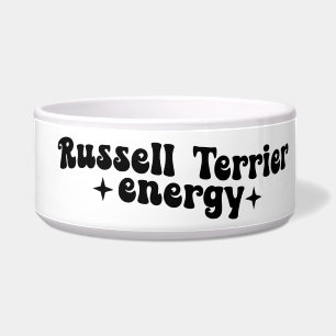 Russell Terrier Energy Ceramic Dog Bowl