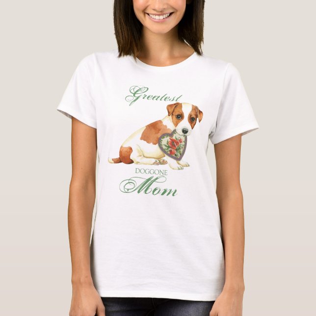 Russell Terrier Heart Mum T-Shirt (Front)