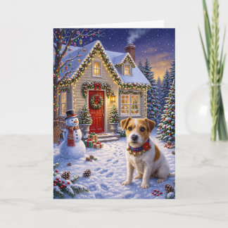 Russell terrier holiday card
