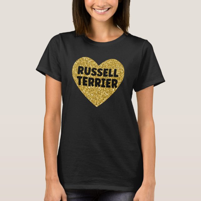 Russell Terrier I Love My Russell Terrier Dog Mum T-Shirt (Front)