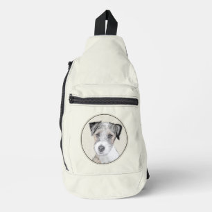 Russell Terrier Painting Rough Original Dog Art Sling Bag