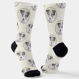 Russell Terrier Painting Rough Original Dog Art Socks