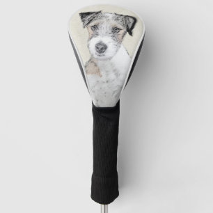 Russell Terrier Rough Painting - Original Dog Art Golf Head Cover