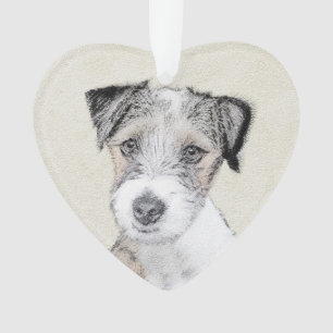Russell Terrier Rough Painting - Original Dog Art Ornament