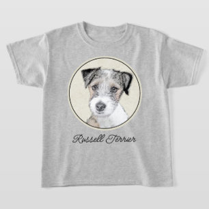 Russell Terrier Rough Painting - Original Dog Art T-Shirt