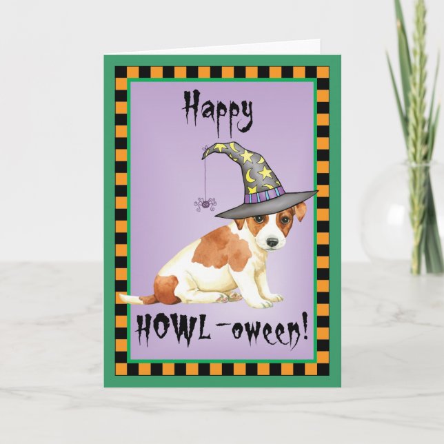 Russell Terrier Witch Card (Front)