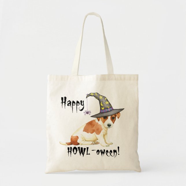Russell Terrier Witch Tote Bag (Front)