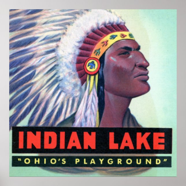 Russells Point Ohio Indian Lake Large Letter Poster (Front)