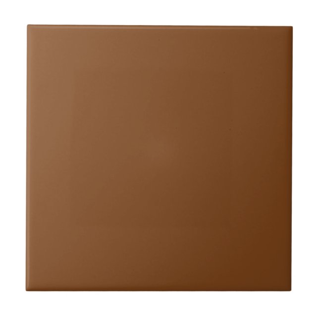Russet Brown Solid Colour Tile (Front)