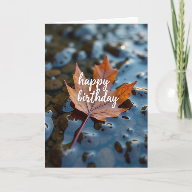 Russet Leaf Special Birthday Card (Front)