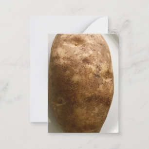 Russet Potato on White Plate Photograph Card