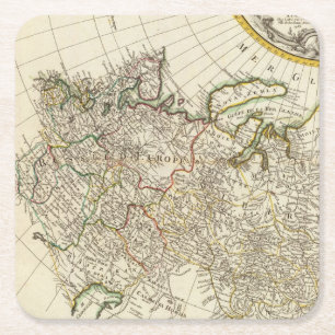 Russia 18 square paper coaster