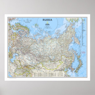 " Russia: 2012/present - Detailed Wall Map ... Poster