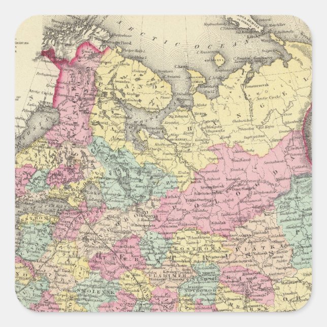 Russia 6 square sticker (Front)