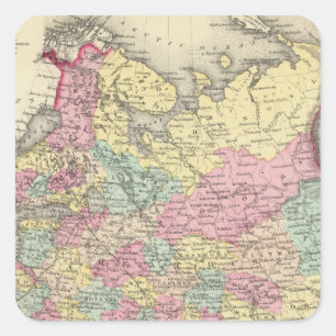 Russia 6 square sticker