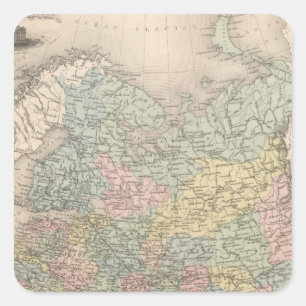 Russia 7 square sticker