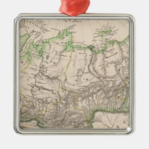 Russia and Asia 2 Metal Tree Decoration