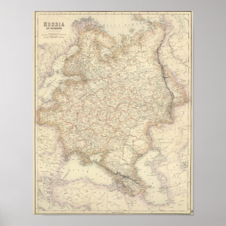 Russia and Europe Poster