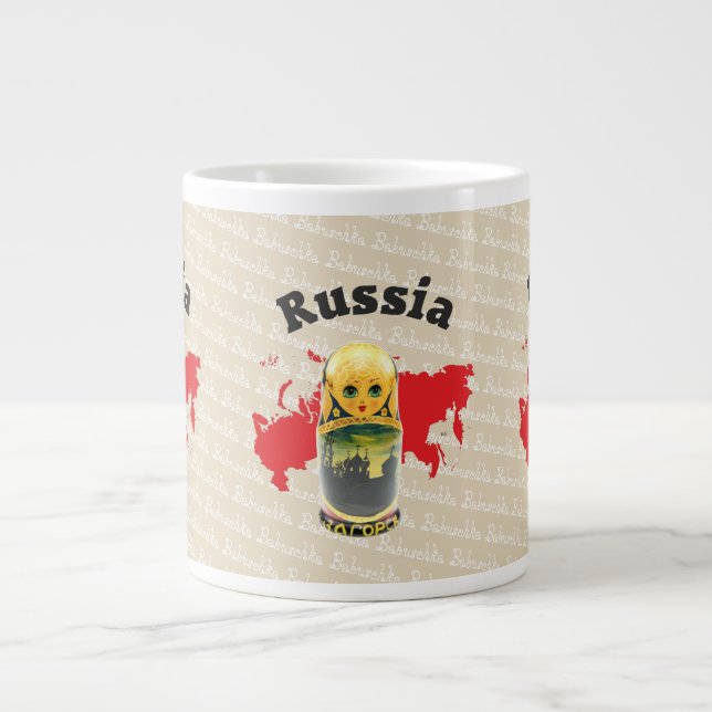 Russia - Babuschka - Matrjoschka Tasse Large Coffee Mug (Front)
