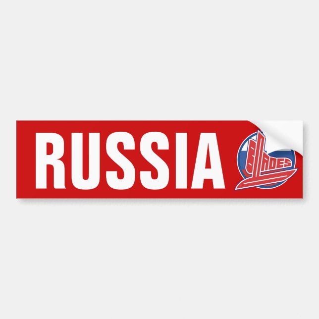 Russia Blades Bumper Sticker (Front)