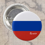 Russia button, patriotic Russian Flag fashion 3 Cm Round Badge<br><div class="desc">Buttons: Russia & Russian Flag - love my country,  travel,  holiday,  national patriots / sports fans</div>