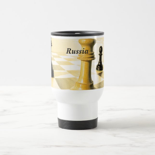 Russia Chess Travel Mug (Center)