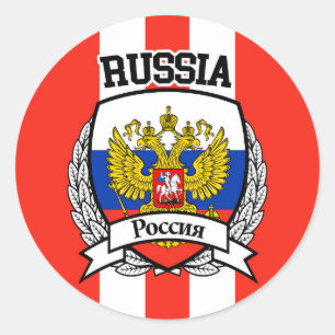 Russia Classic Round Sticker