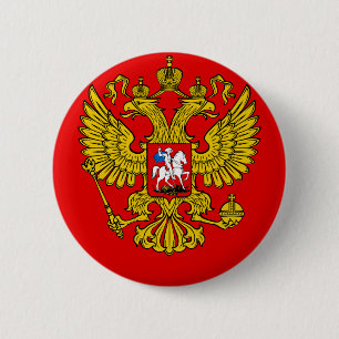 Russia Coat of Arms 6 Cm Round Badge