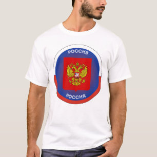 Russia Coat of Arms Circle Shape T-Shirt