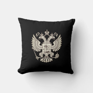 Russia coat of arms - white version cushion