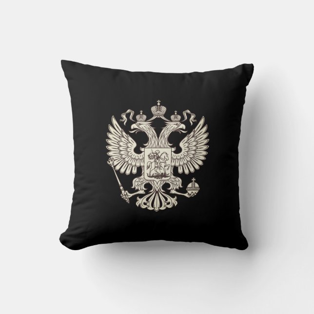 Russia coat of arms - white version cushion (Front)