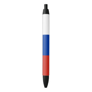 Russia Flag Black Ink Pen