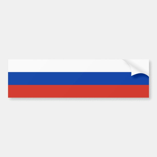 Russia Flag Bumper Sticker (Front)